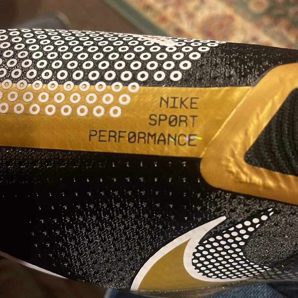 NEW Nike Force Zoom Trout 7 Baseball Cleats Black Gold White Size 12.5 - Picture 8 of 8
